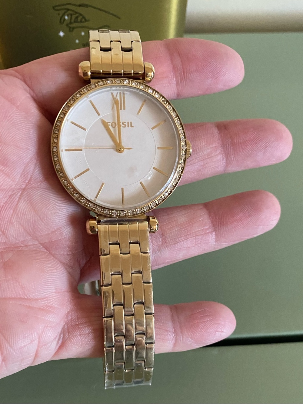 NWT NIB Fossil Inner Truth goldtone women’s watch rhinestone bezel - Picture 2 of 4